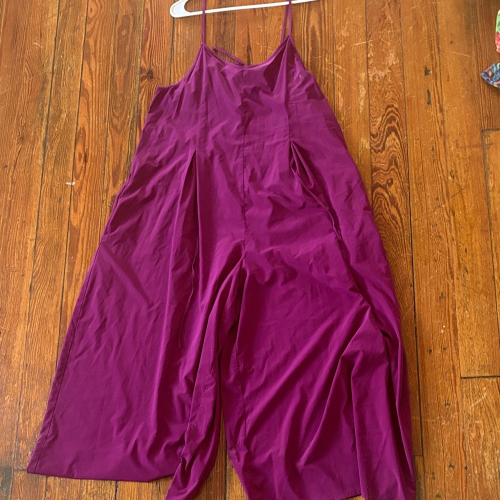 Athleta Magenta Sleeveless Jumpsuit